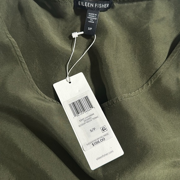 NWT Eileen Fisher Garment Dyed Silk Scoop Neck Coordinating Sleeveless top - Picture 8 of 8